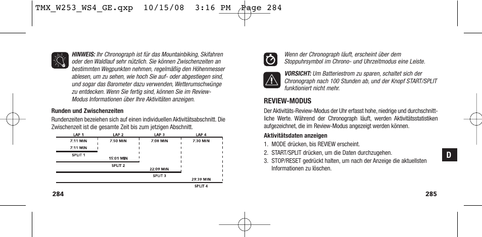 Timex T49761 User Manual | Page 145 / 179