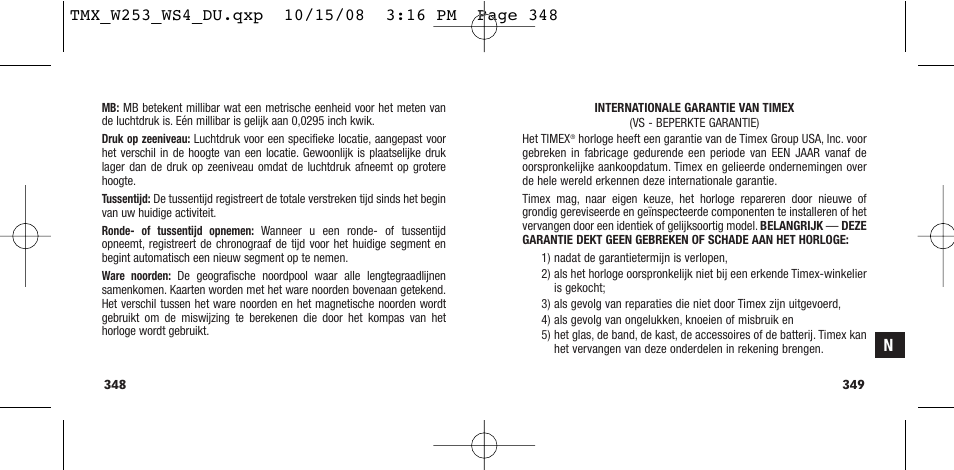 Timex T49761 User Manual | Page 177 / 179