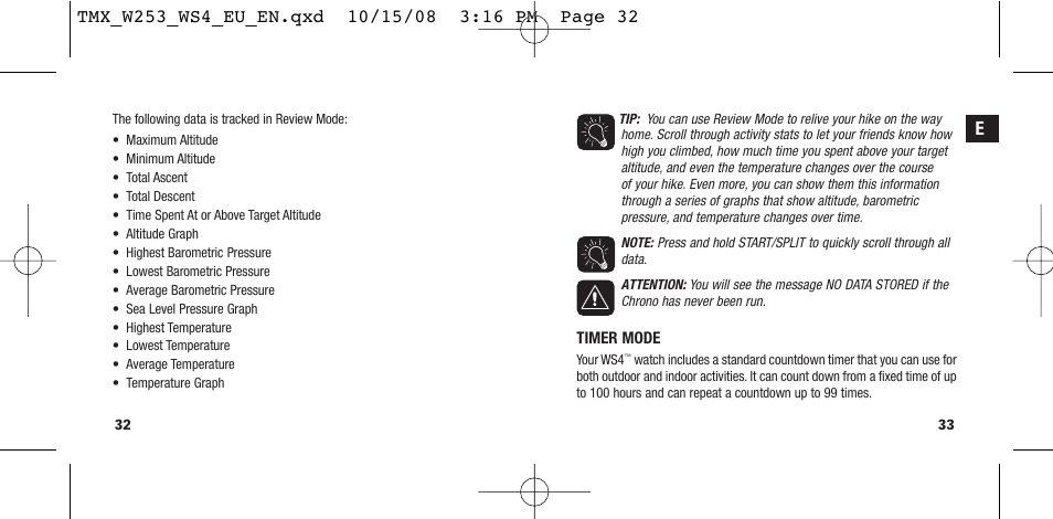Timex T49761 User Manual | Page 19 / 179