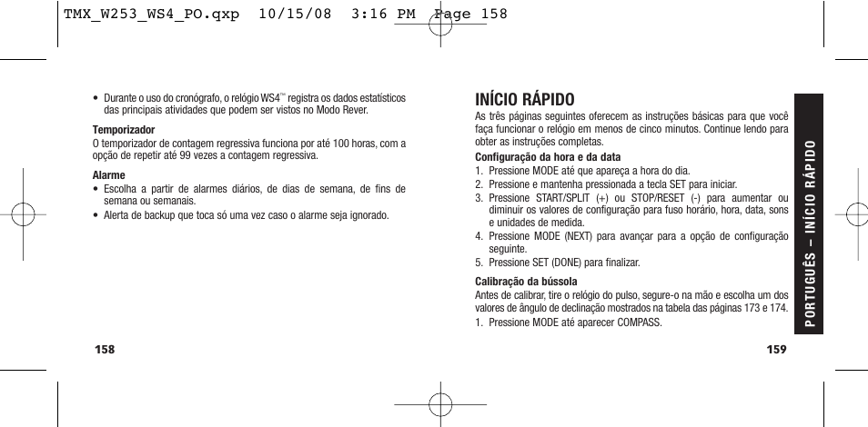 Início rápido | Timex T49761 User Manual | Page 82 / 179