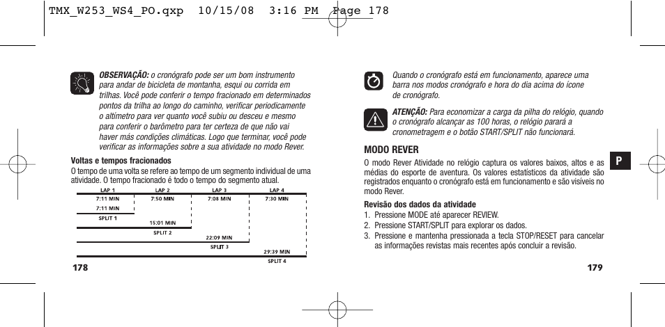 Timex T49761 User Manual | Page 92 / 179