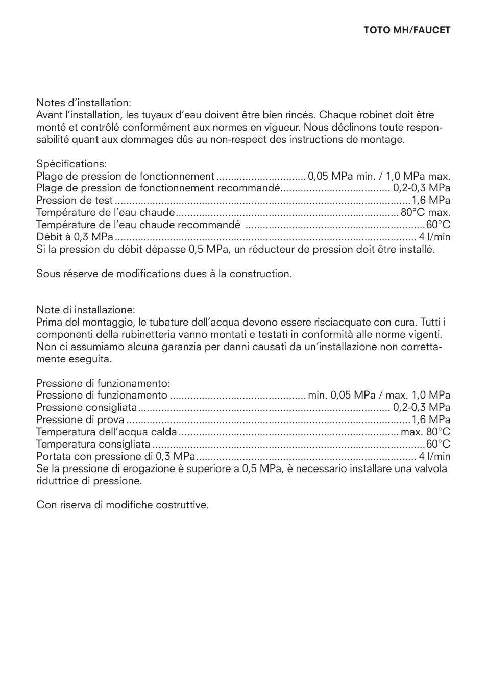 Toto VL10065C User Manual | Page 3 / 8