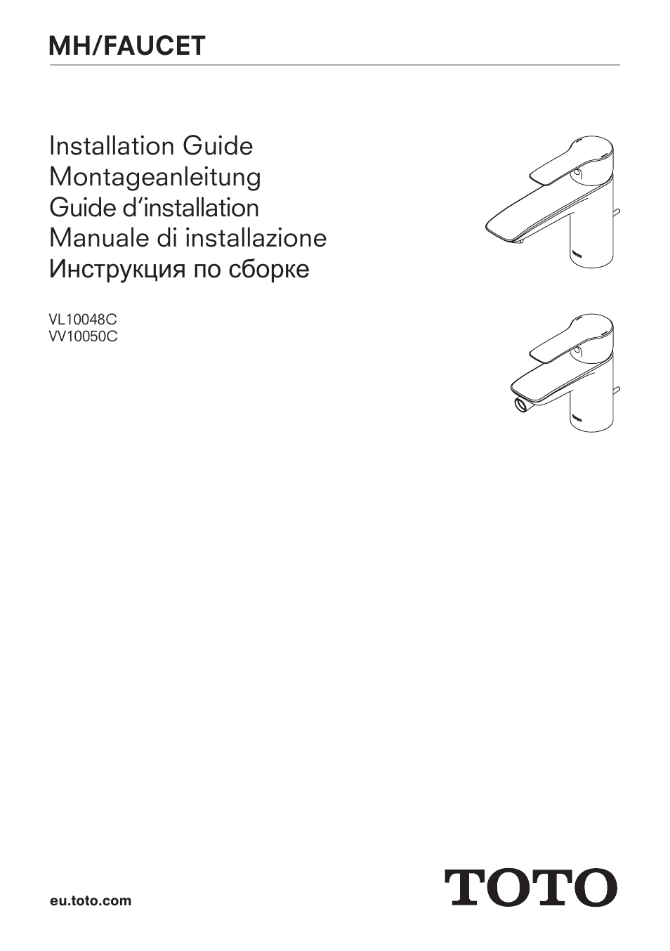 Toto VV10050C User Manual | 10 pages