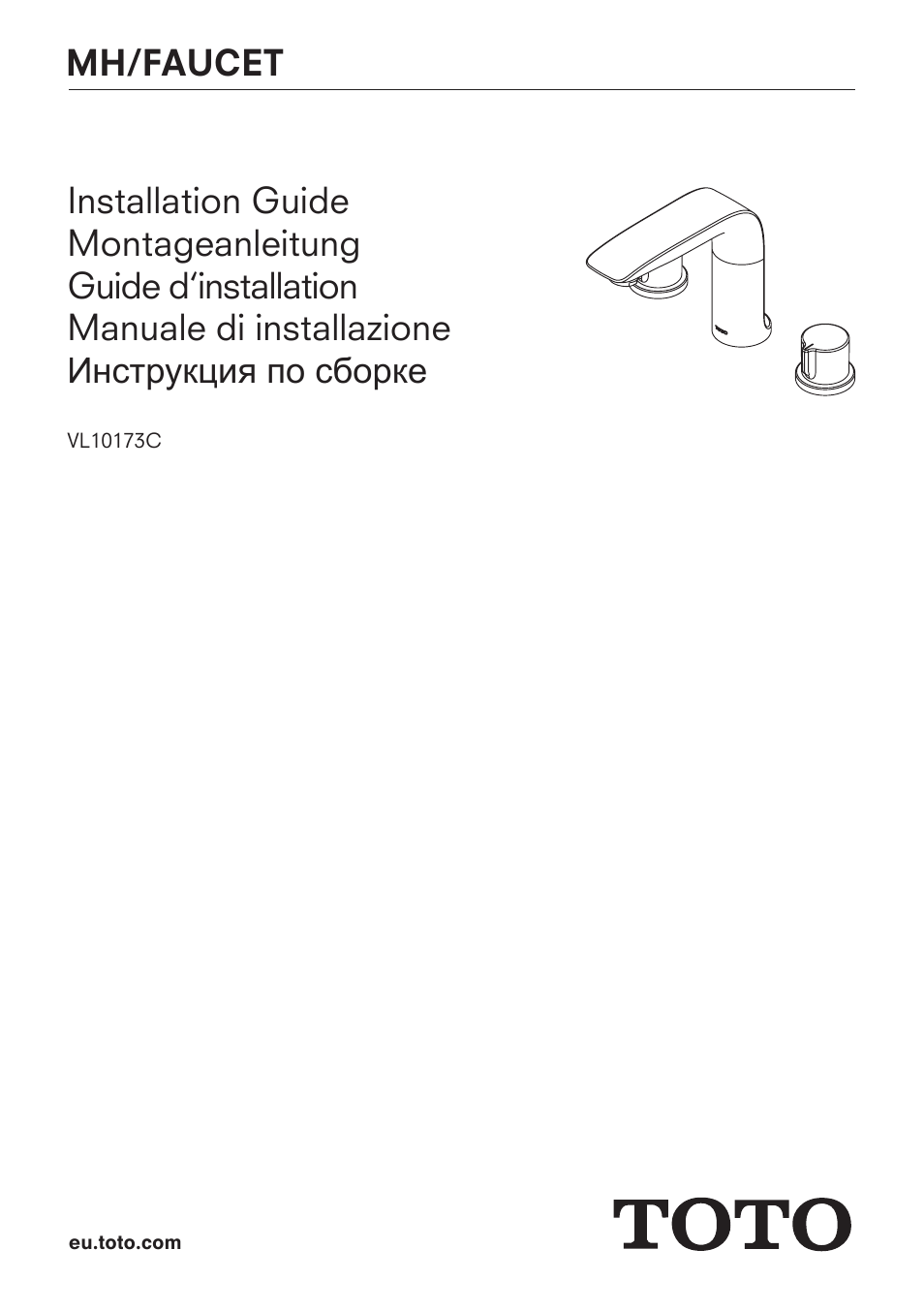 Toto VL10173C User Manual | 12 pages