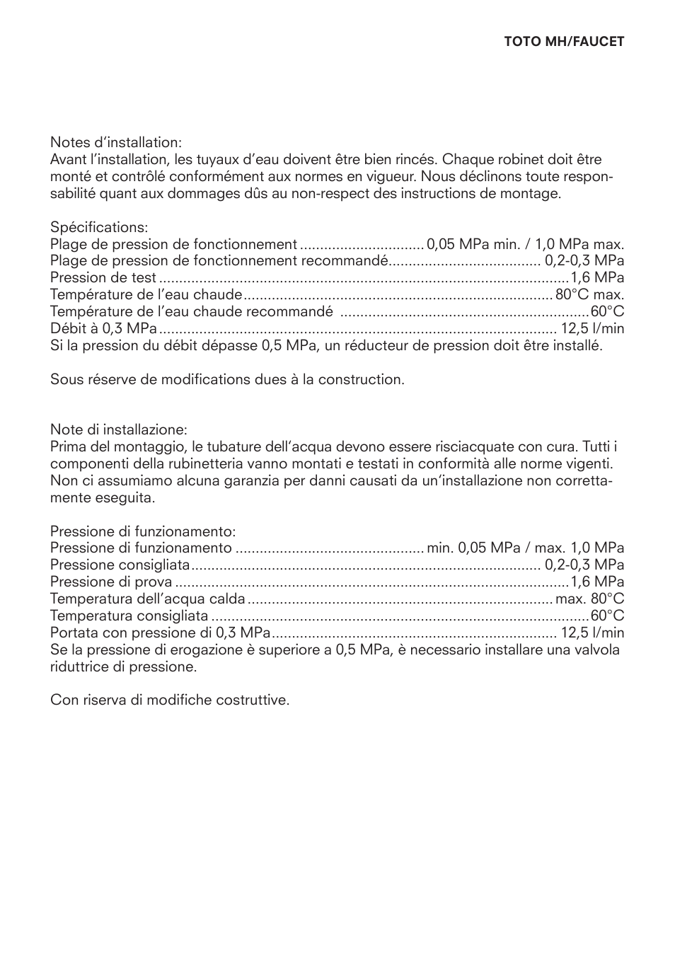 Toto VL10173C User Manual | Page 3 / 12