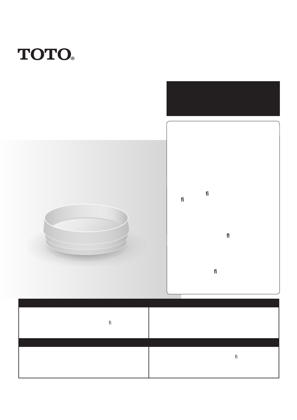 Toto MRZ740BPA1 User Manual | 16 pages