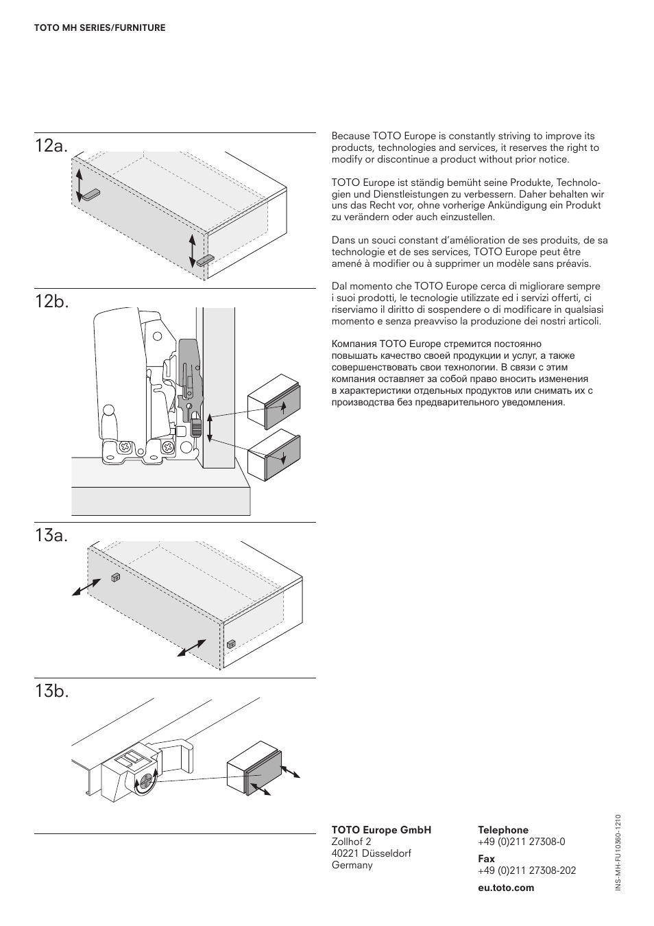 Toto FU10360U User Manual | Page 4 / 4