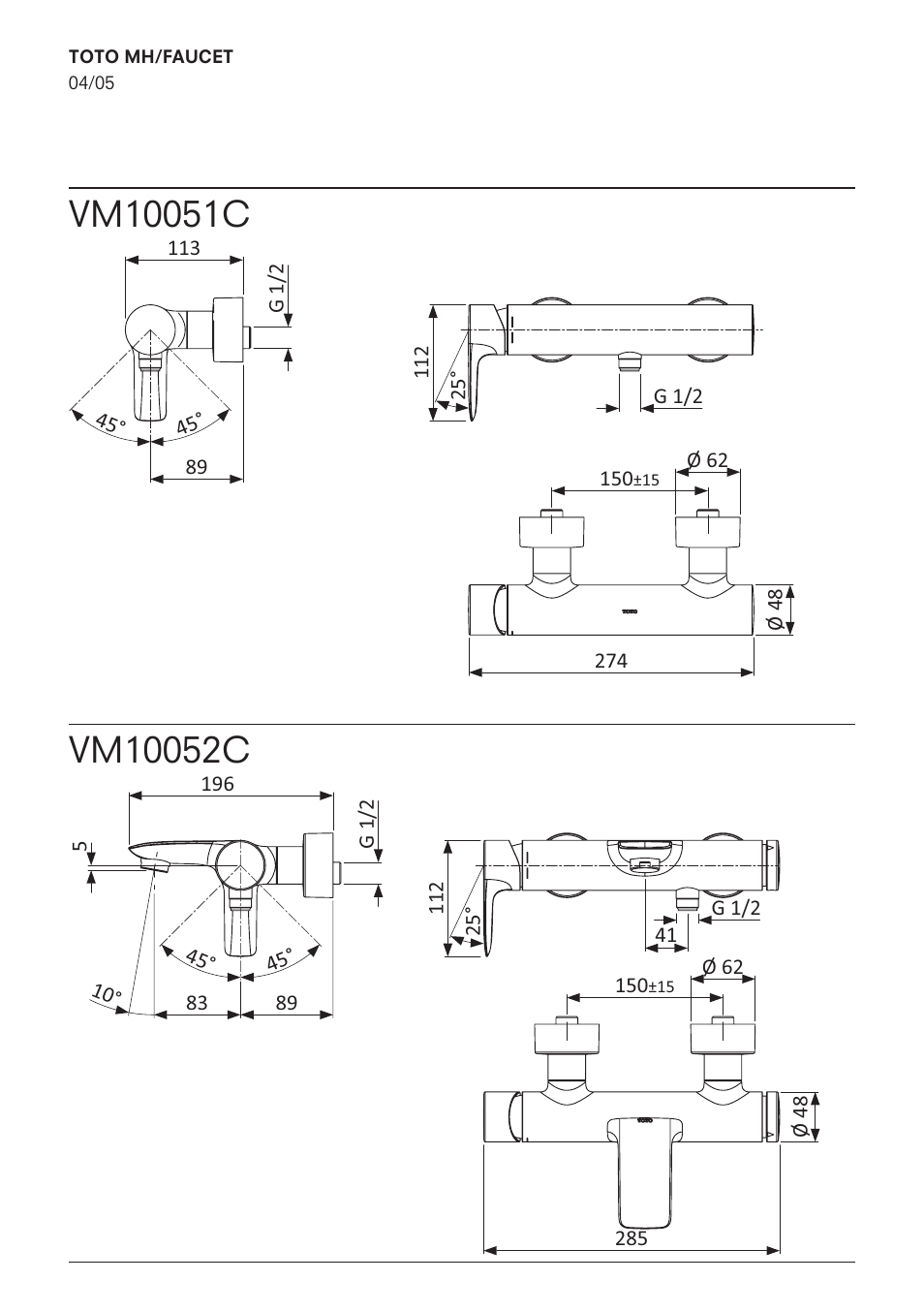 Toto VM10052C User Manual | Page 4 / 8