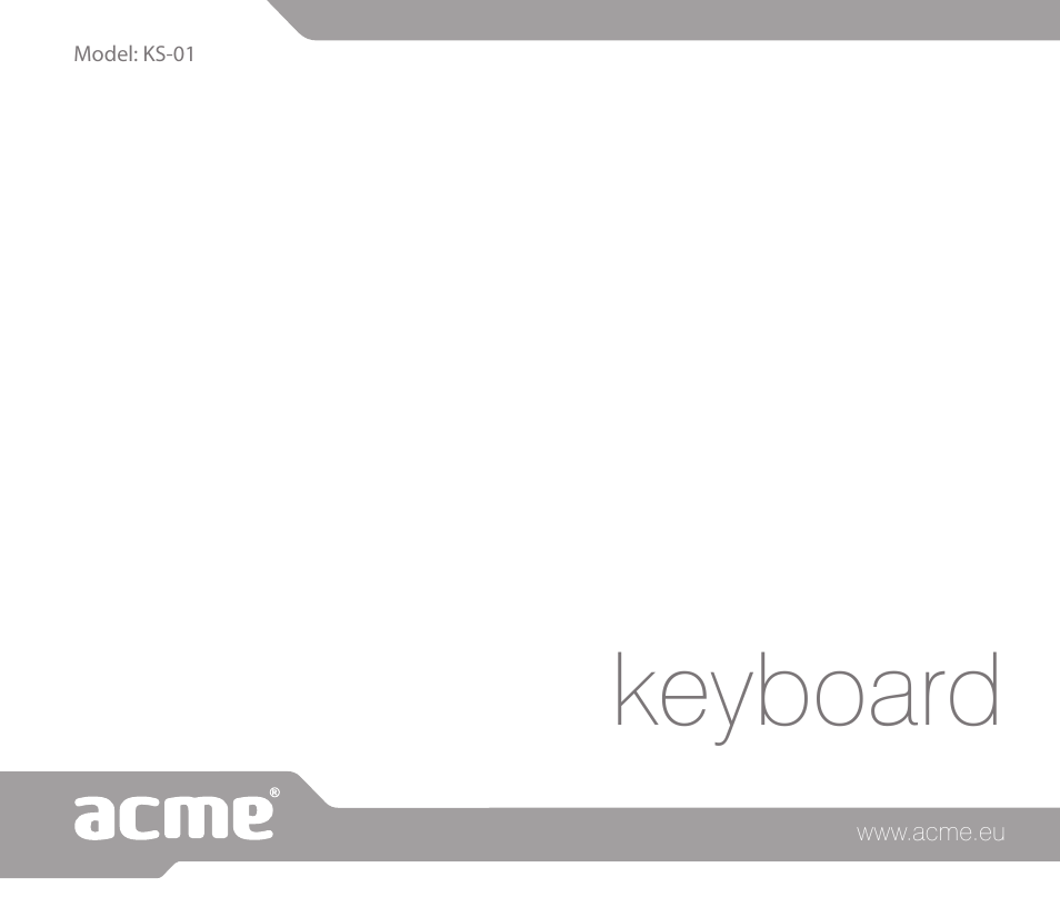 Keyboard | Acme KS01 User Manual | Page 52 / 52