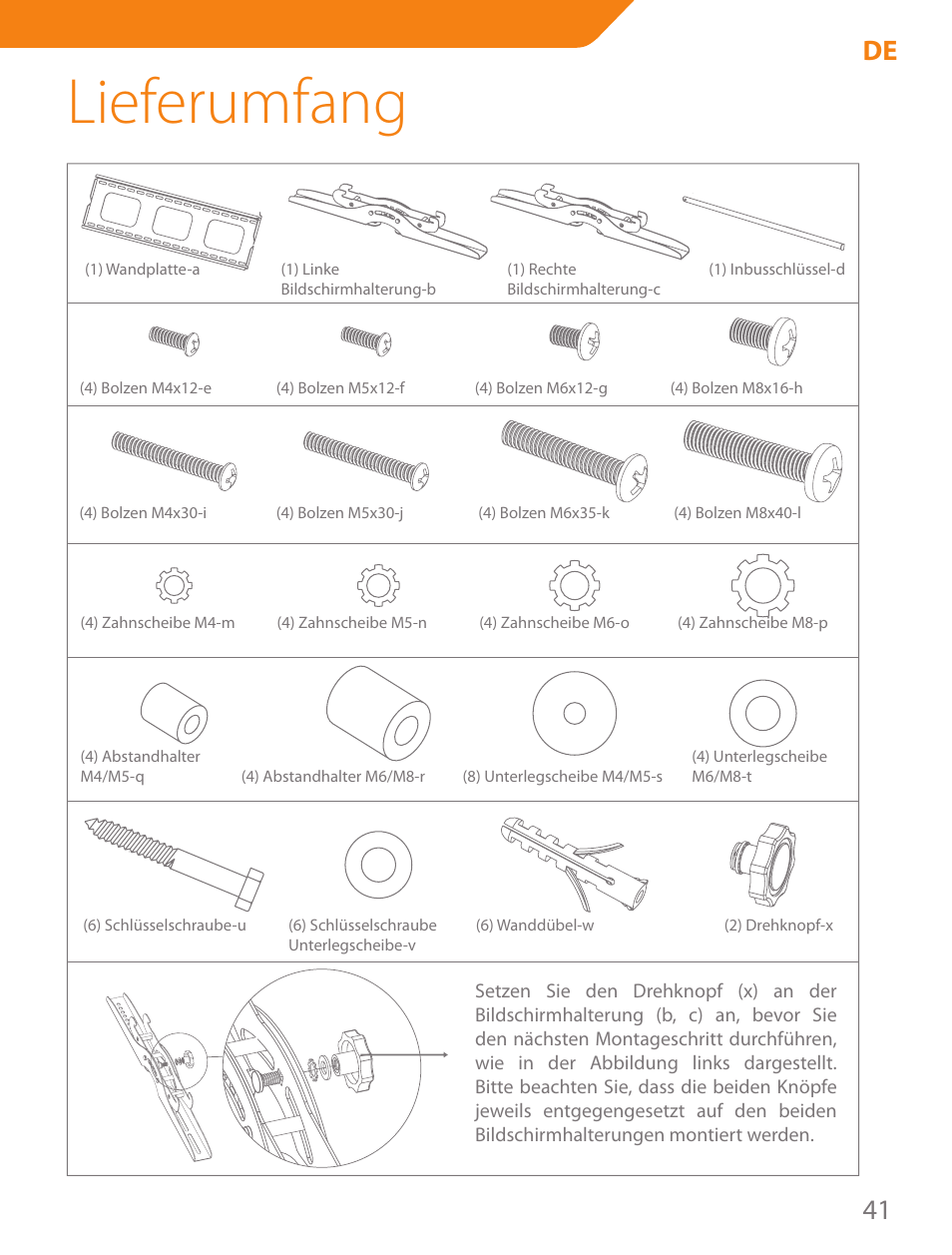 Lieferumfang, 41 de | Acme PLB103B User Manual | Page 41 / 102