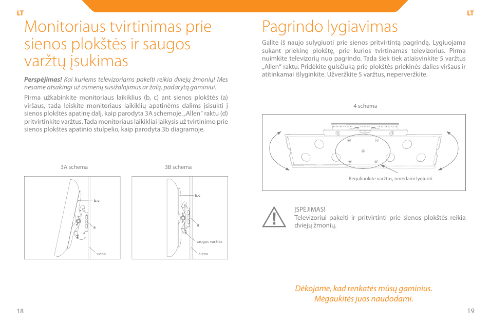 Pagrindo lygiavimas | Acme PLB110S User Manual | Page 10 / 57
