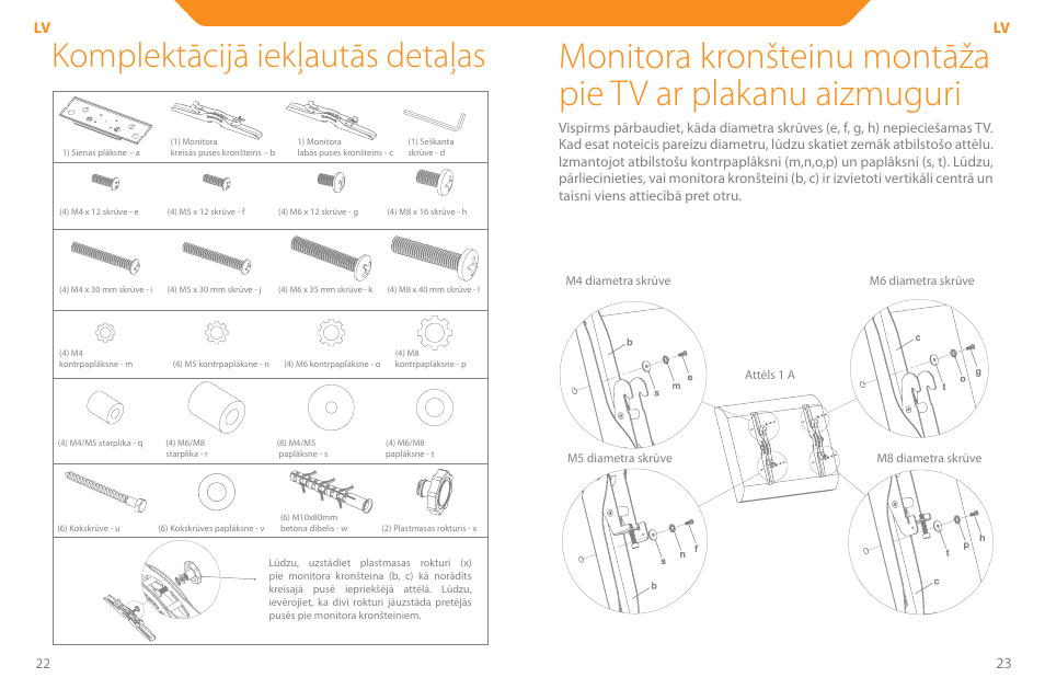 Komplektācijā iekļautās detaļas | Acme PLB110S User Manual | Page 12 / 57
