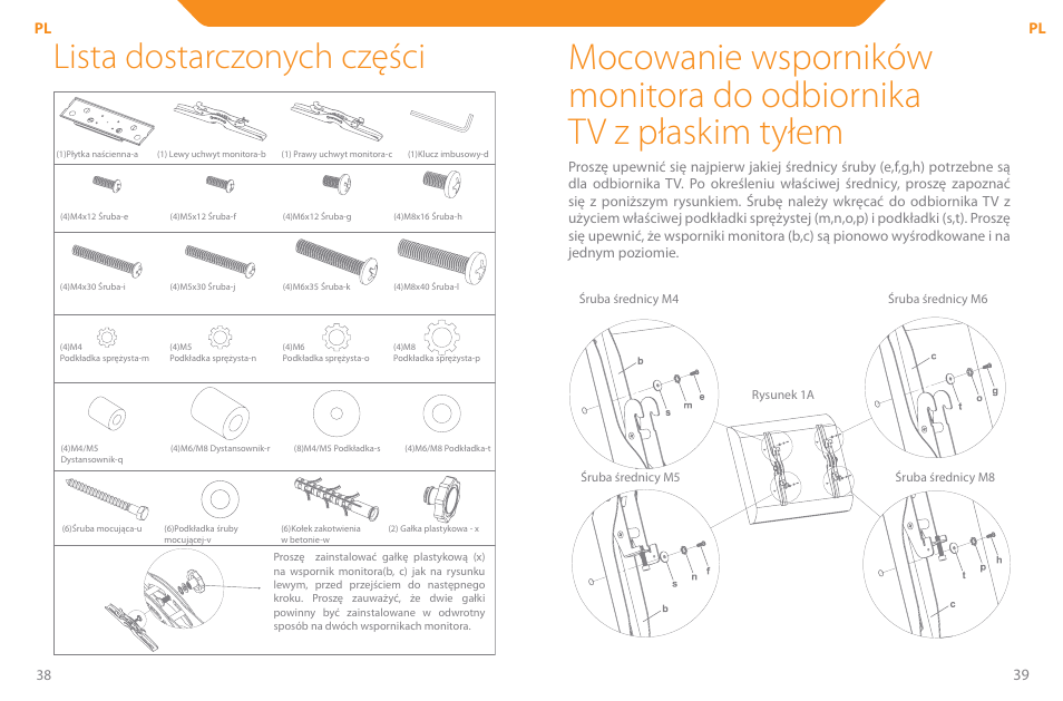 Lista dostarczonych części | Acme PLB110S User Manual | Page 20 / 57