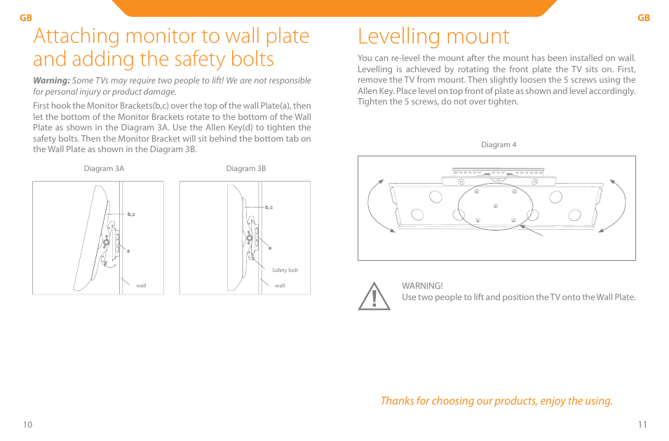Levelling mount | Acme PLB110S User Manual | Page 6 / 57