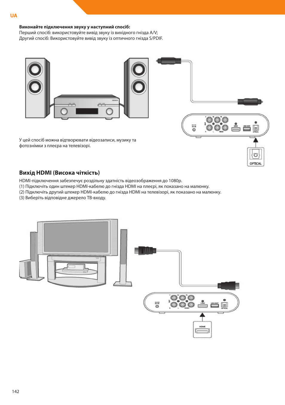 Вихід hdmi (висока чіткість) | Acme DP01 User Manual | Page 142 / 164