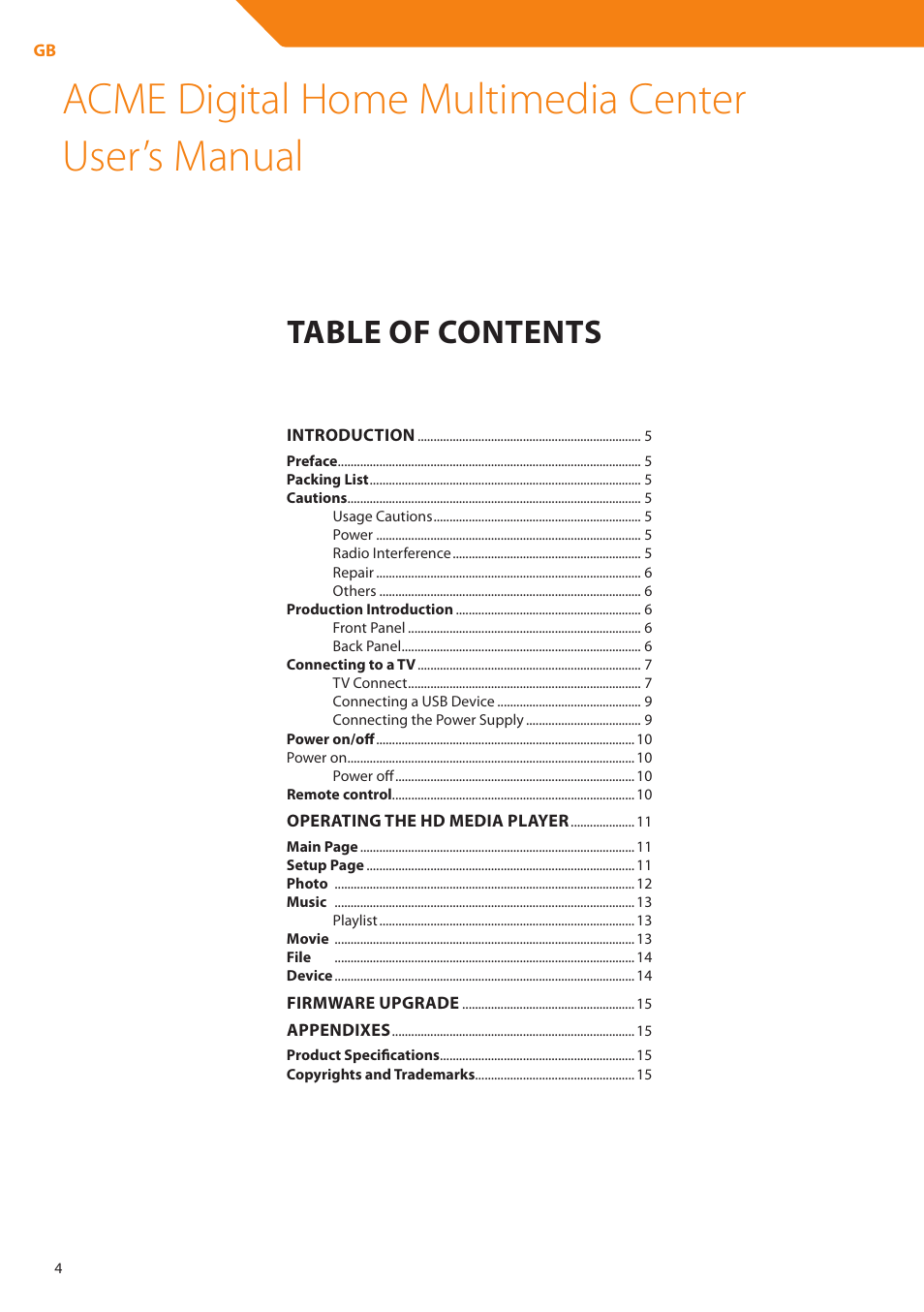 Acme DP01 User Manual | Page 4 / 164