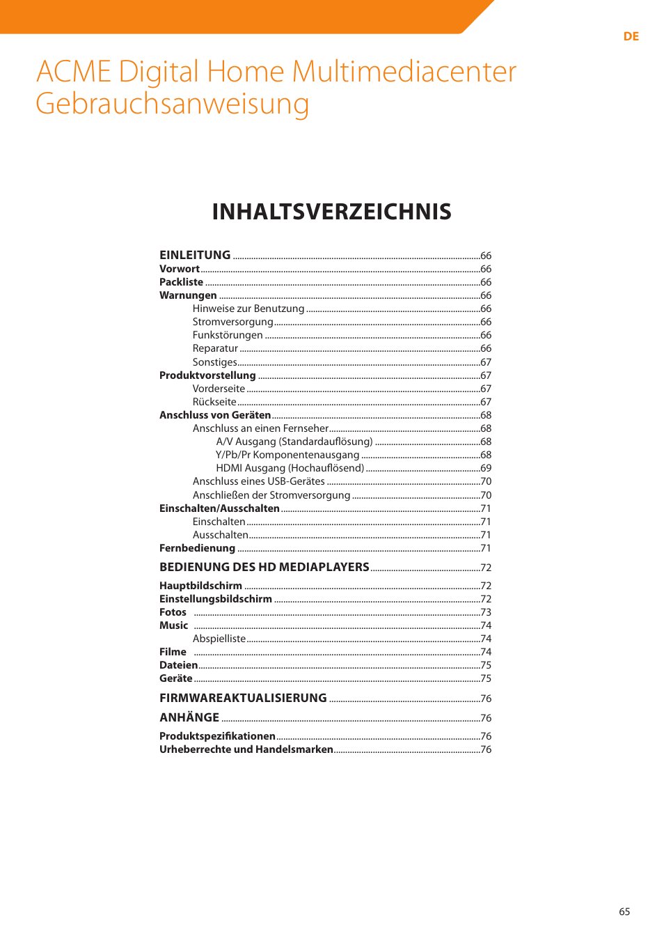 Acme DP01 User Manual | Page 65 / 164