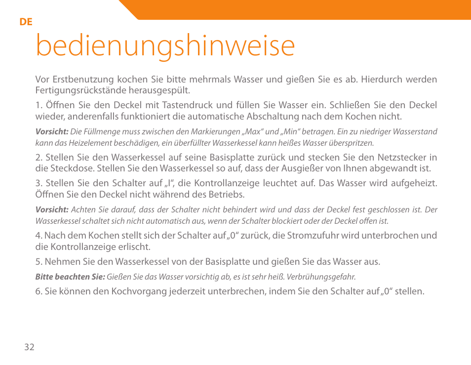 Bedienungshinweise | Acme KE-200 User Manual | Page 32 / 76