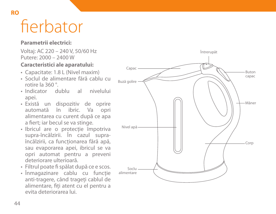 Fierbator | Acme KE-200 User Manual | Page 44 / 76