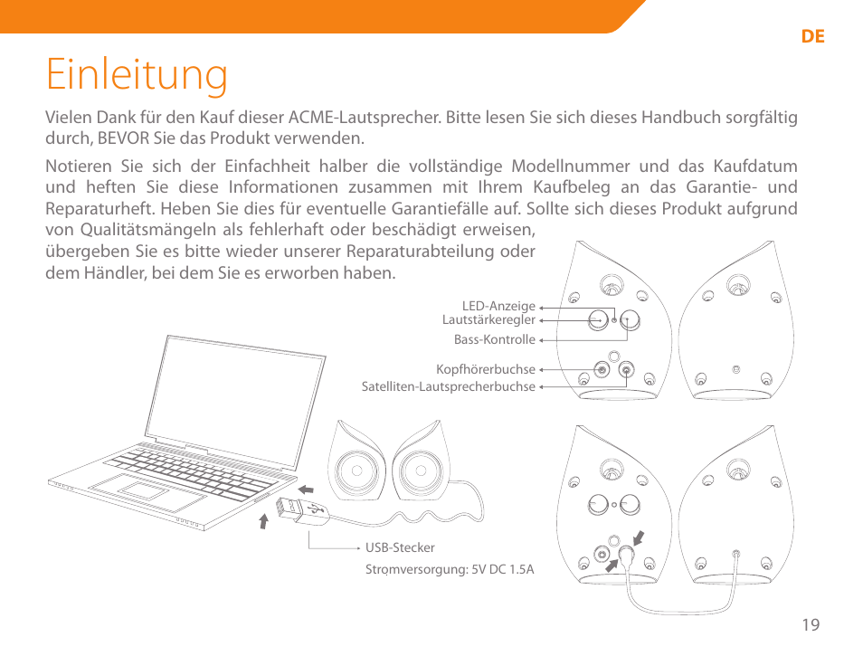 Einleitung | Acme SS111 User Manual | Page 19 / 56