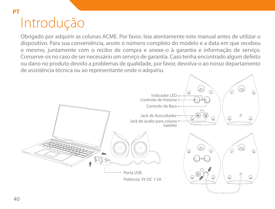 Introdução | Acme SS111 User Manual | Page 40 / 56