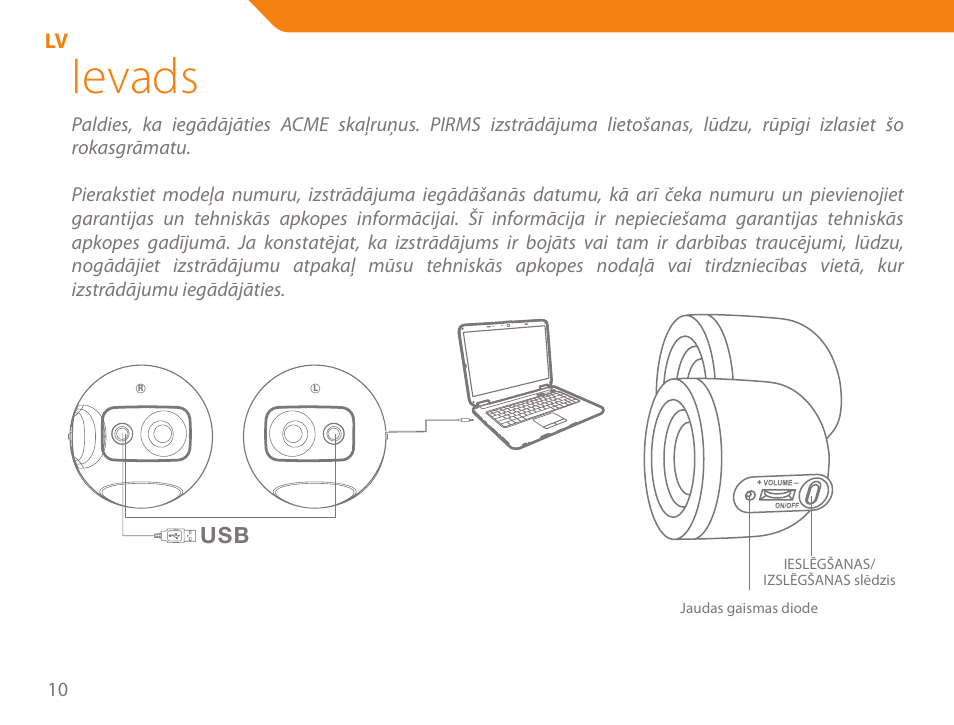 Ievads | Acme SS-109 User Manual | Page 10 / 54