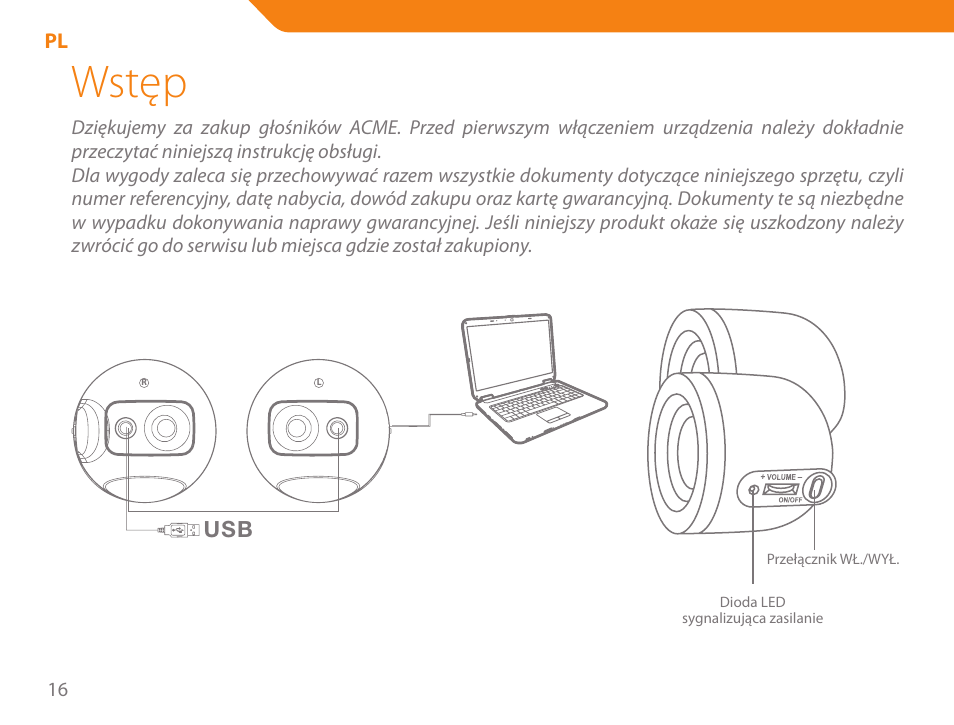 Wstęp | Acme SS-109 User Manual | Page 16 / 54