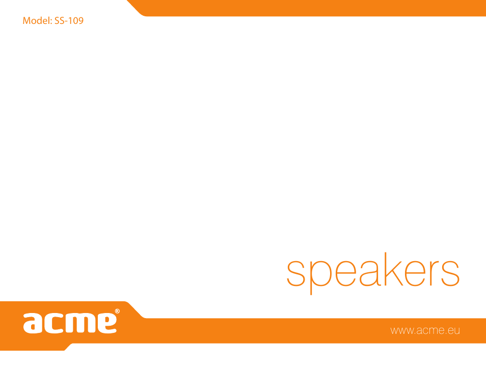 Speakers | Acme SS-109 User Manual | Page 54 / 54