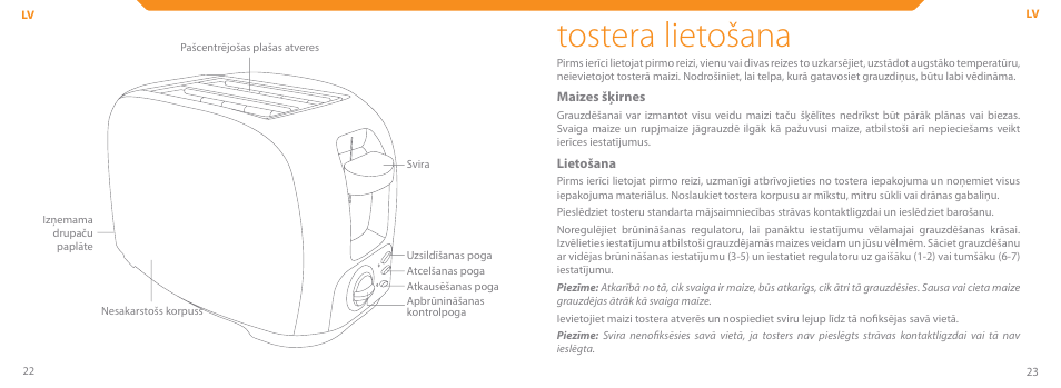 Tostera lietošana | Acme TE-100 User Manual | Page 12 / 46