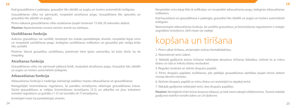 Kopšana un tīrīšana | Acme TE-100 User Manual | Page 13 / 46