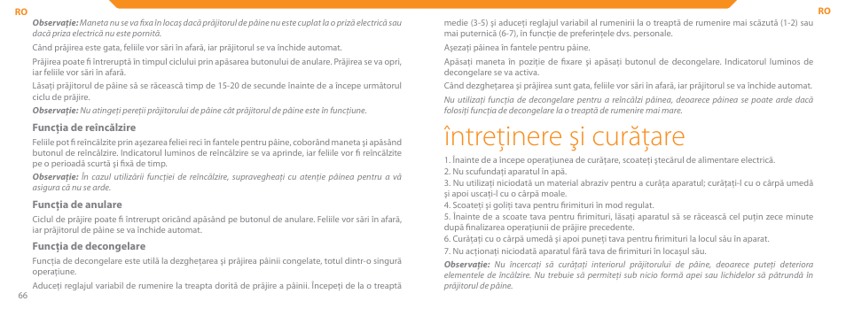 Întreţinere şi curăţare | Acme TE-100 User Manual | Page 34 / 46