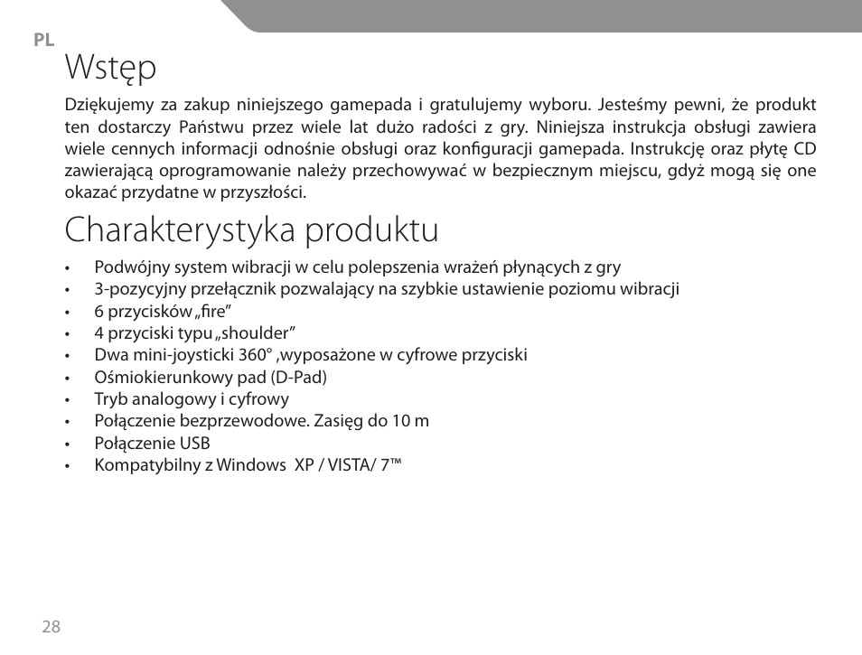 Wstęp, Charakterystyka produktu | Acme GW01 User Manual | Page 28 / 96