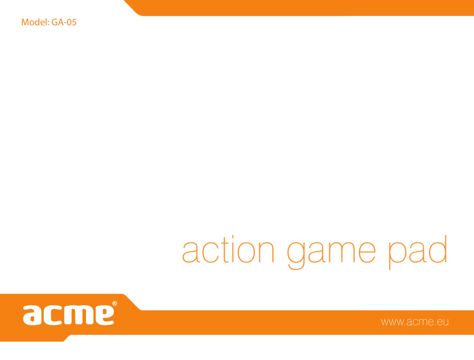 Action game pad | Acme GA05 User Manual | Page 88 / 88