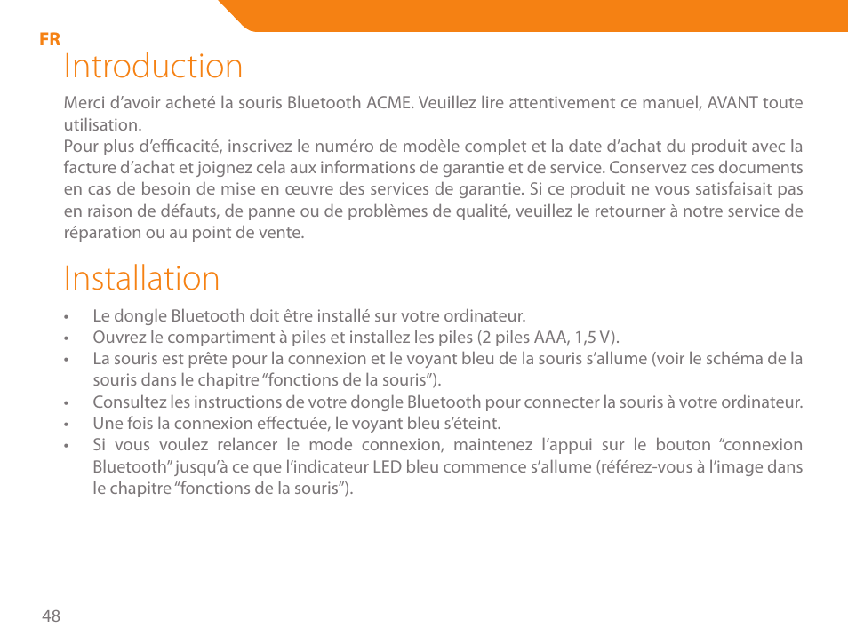 Introduction, Installation | Acme MB01 User Manual | Page 48 / 70