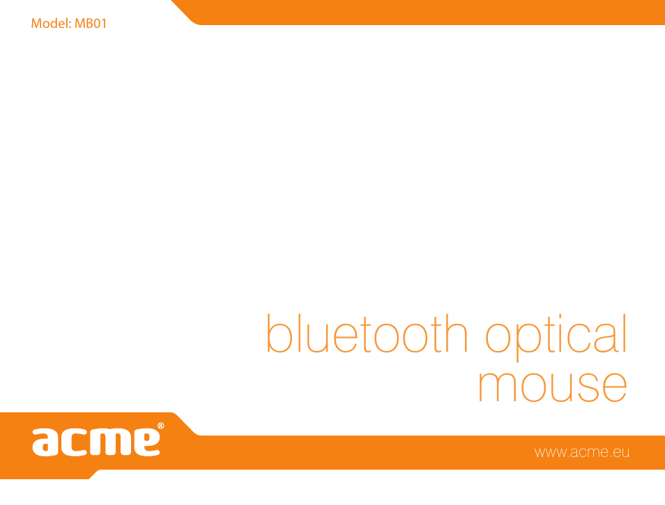 Bluetooth optical mouse | Acme MB01 User Manual | Page 70 / 70
