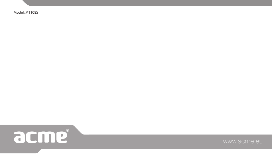 Acme MT108S User Manual | Page 28 / 28