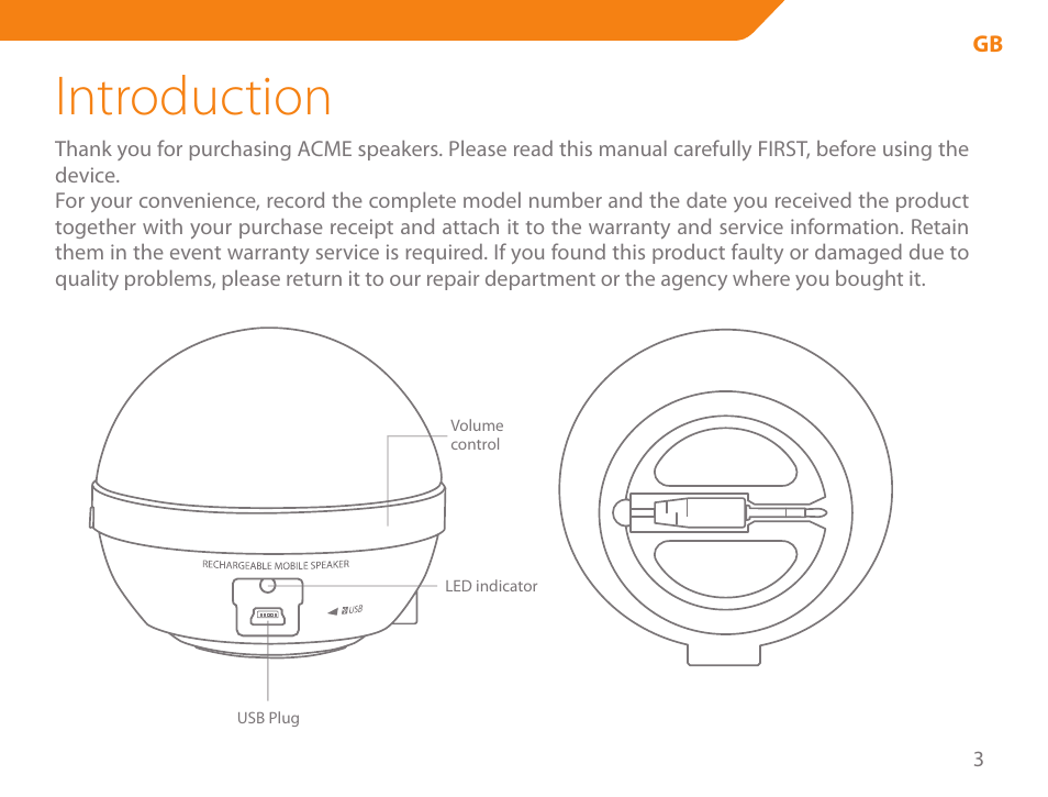 Introduction | Acme SP102 User Manual | Page 3 / 68