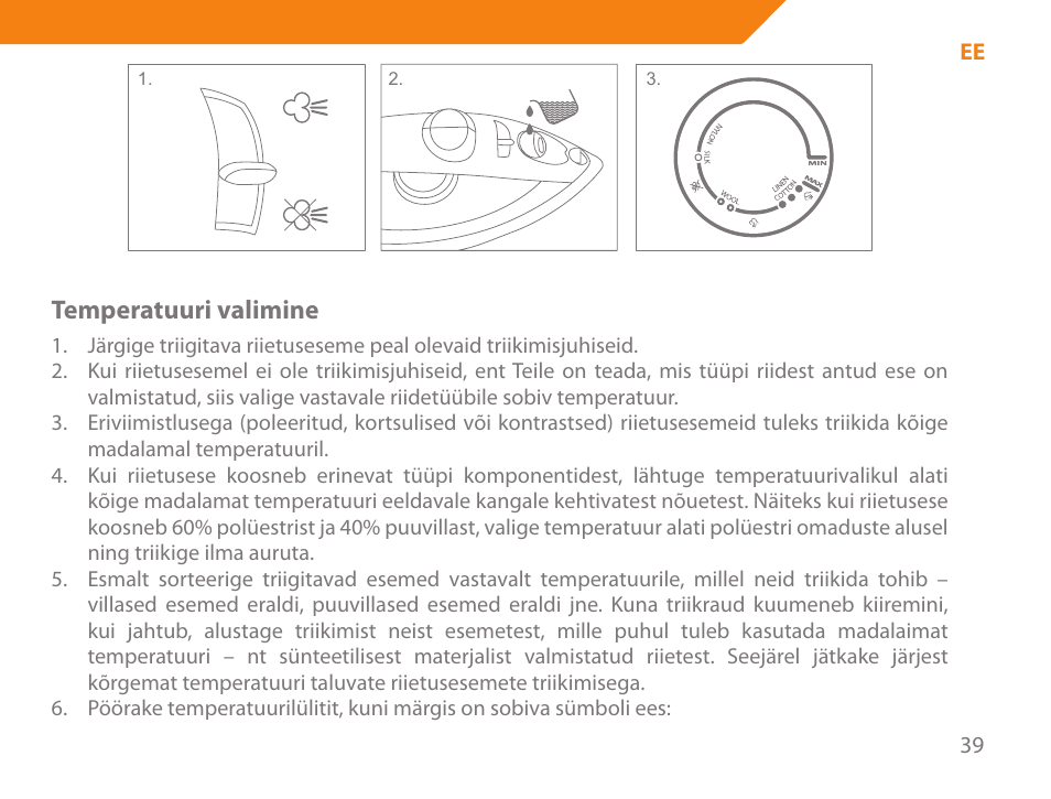 Temperatuuri valimine | Acme IB-100 User Manual | Page 39 / 126