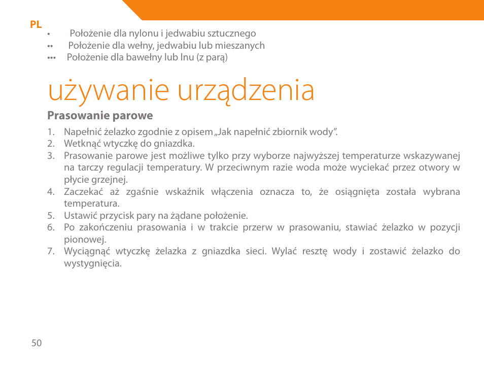 Używanie urządzenia | Acme IB-100 User Manual | Page 50 / 126