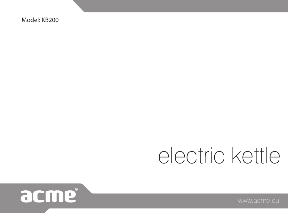 Electric kettle | Acme KB200 User Manual | Page 66 / 66