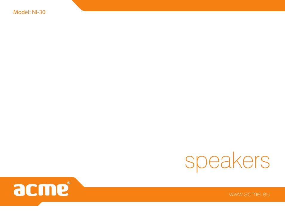 Speakers | Acme NI-30 User Manual | Page 64 / 64
