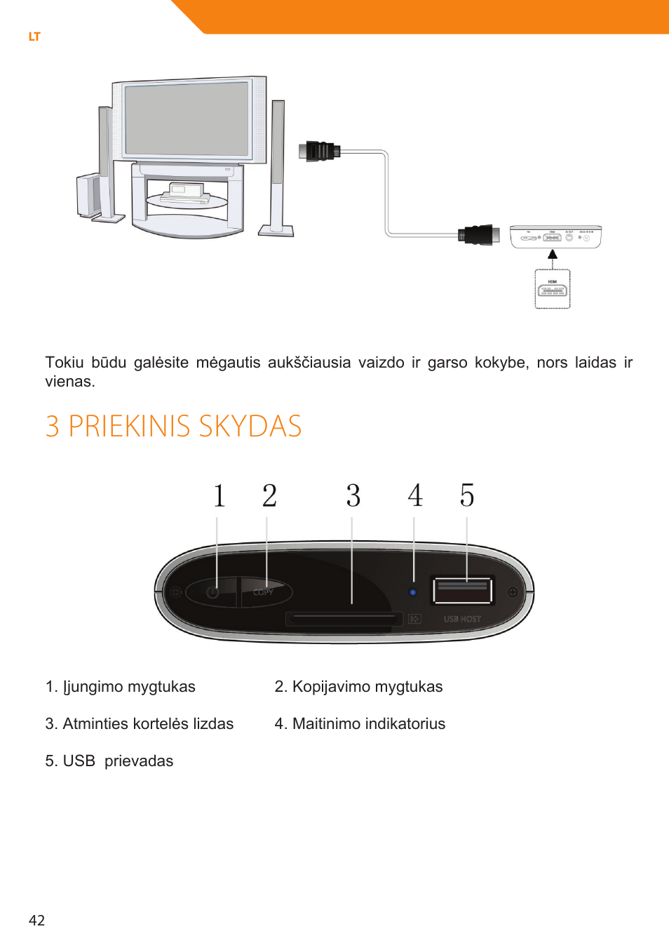 3 priekinis skydas | Acme MP01 User Manual | Page 42 / 94