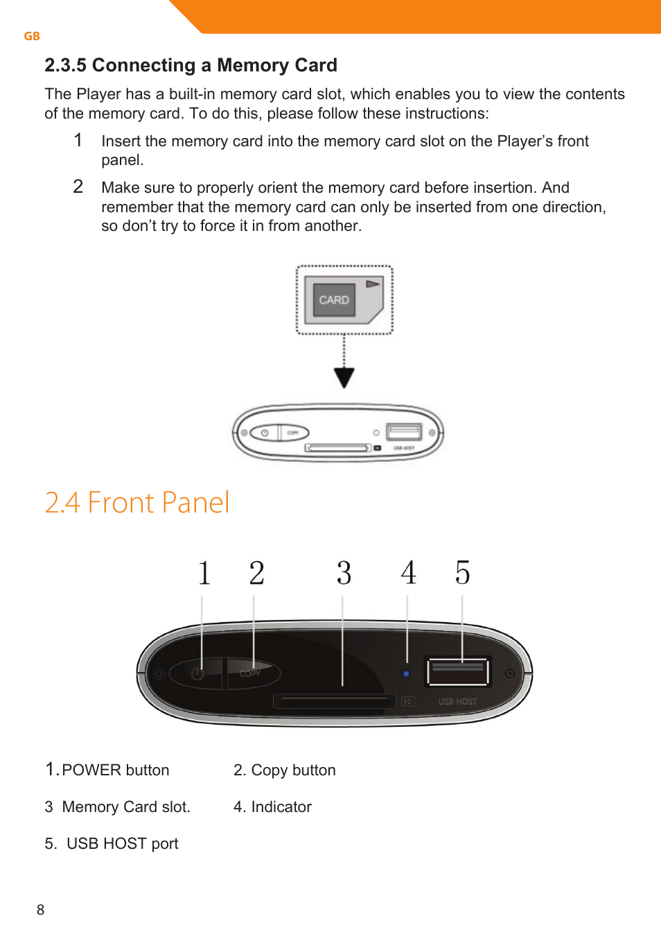 4 front panel | Acme MP01 User Manual | Page 8 / 94