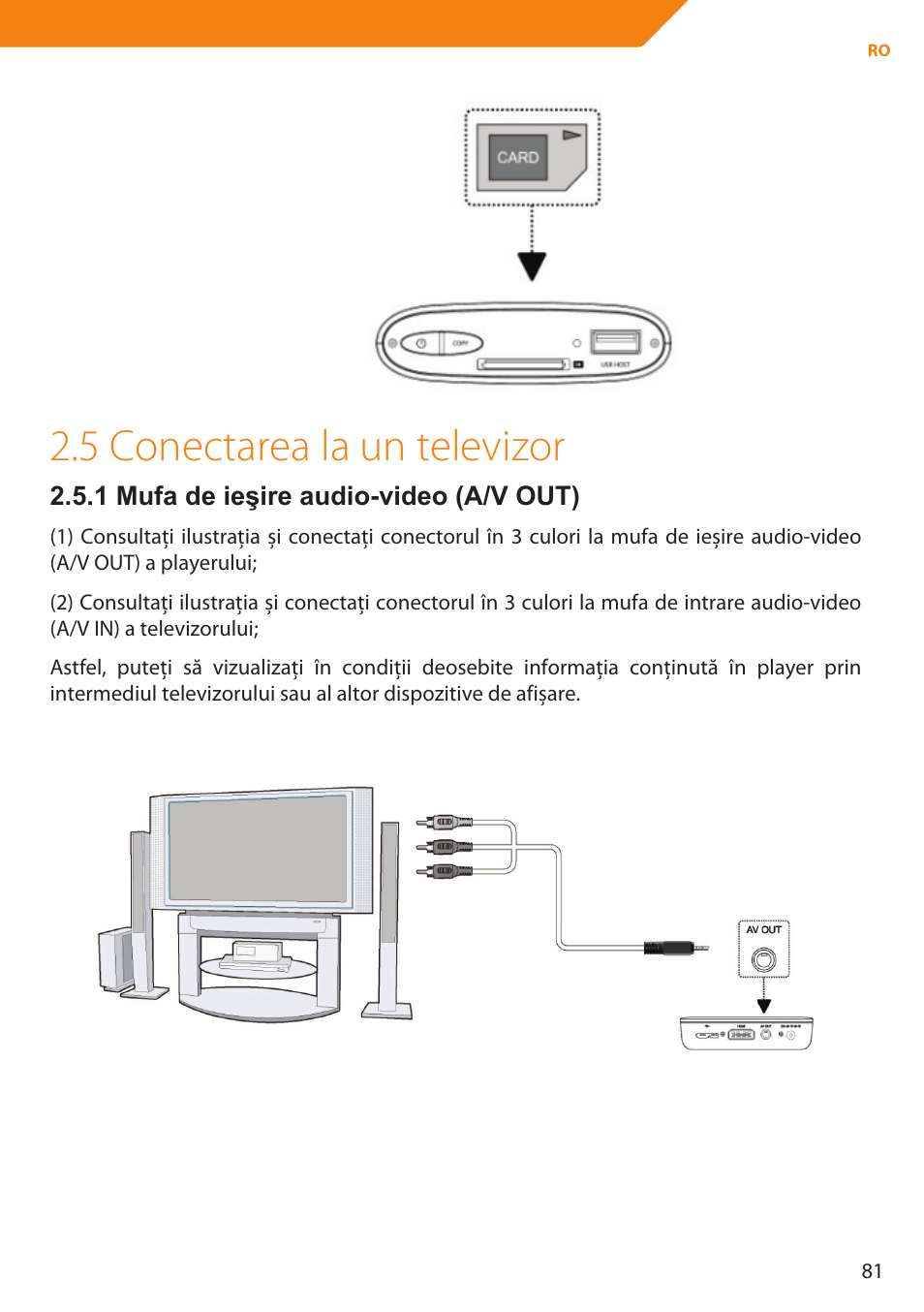 5 conectarea la un televizor | Acme MP01 User Manual | Page 81 / 94