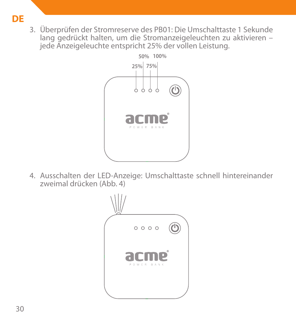 Acme PB01 User Manual | Page 30 / 40