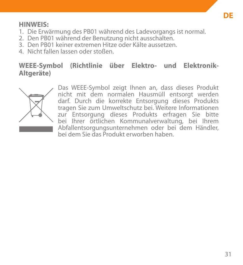 Acme PB01 User Manual | Page 31 / 40