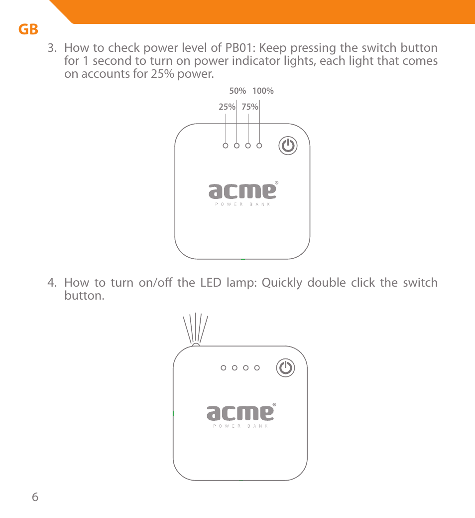Acme PB01 User Manual | Page 6 / 40