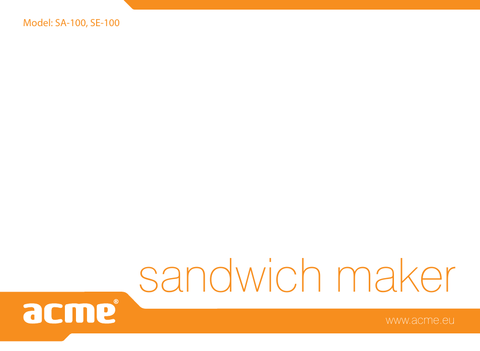 Sandwich maker | Acme SE-100 User Manual | Page 102 / 102