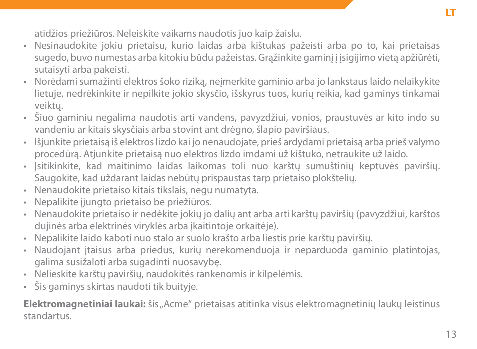 Acme SE-100 User Manual | Page 13 / 102