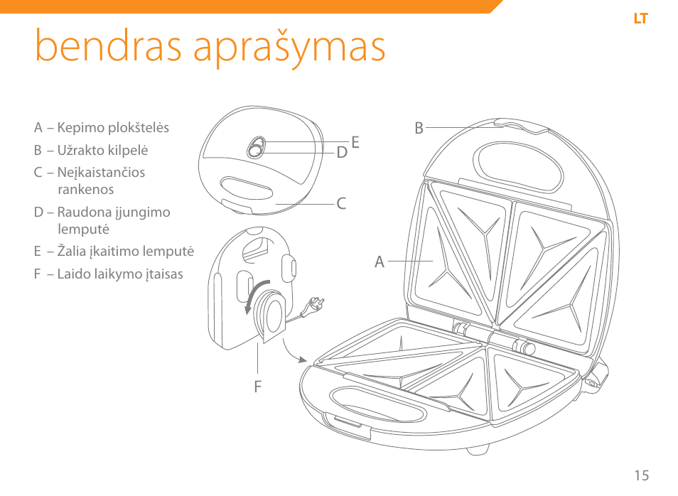 Bendras aprašymas | Acme SE-100 User Manual | Page 15 / 102